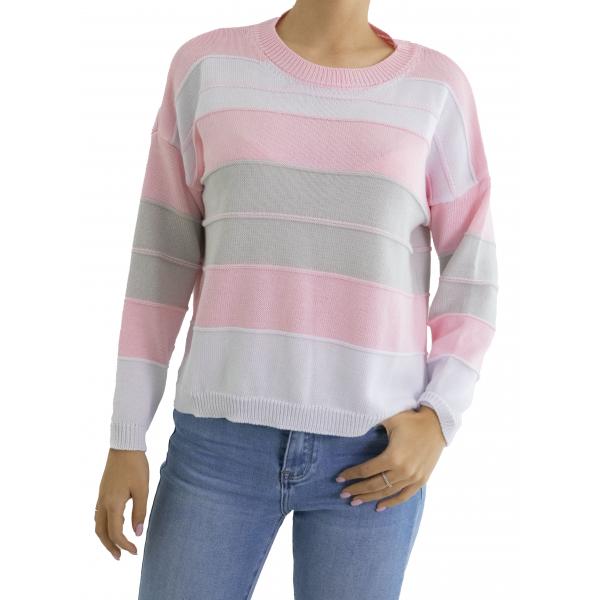 Maglia a righe girocollo